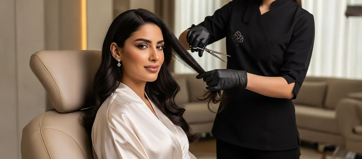 قص أطراف الشعر