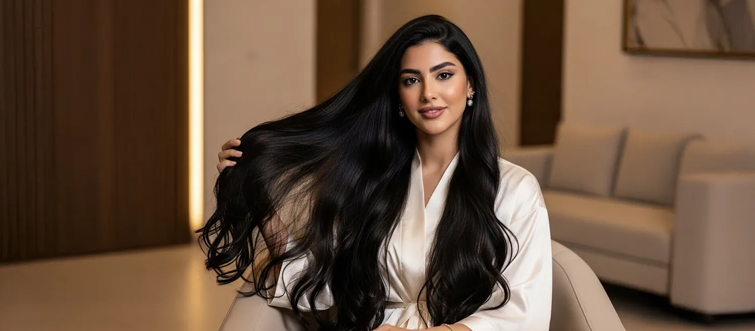 صبغة لشعر  أطول من 60 سم