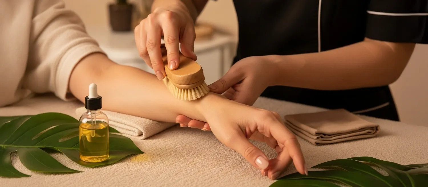 مساج الفرشاة الجافة