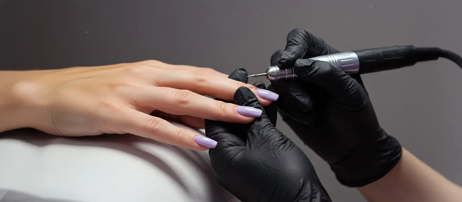 المناكير الجاف الروسي مع لون جل