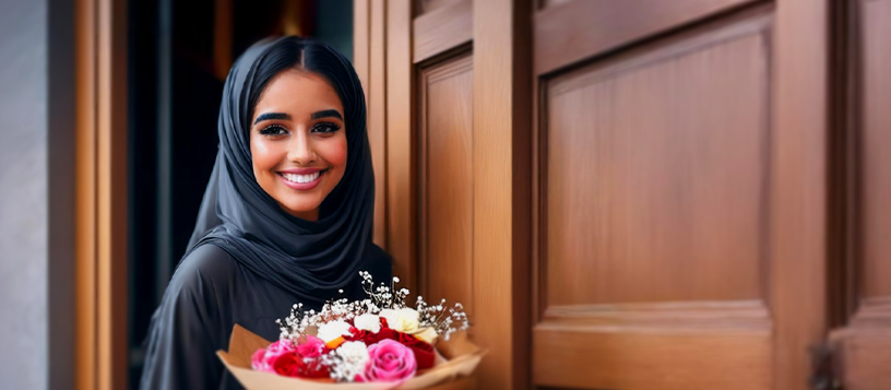 The perfect care package ( Classic Manicure & Pedicure + Luxury Bouquet )